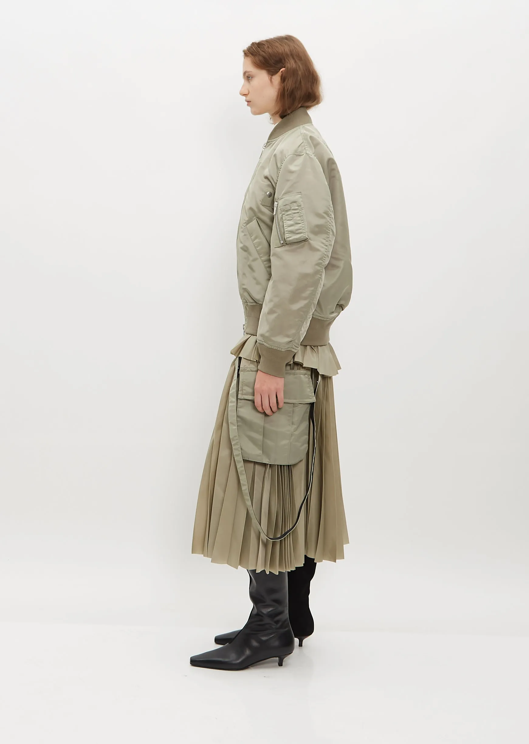 Arm Pocket Twill Jacket - Light Khaki