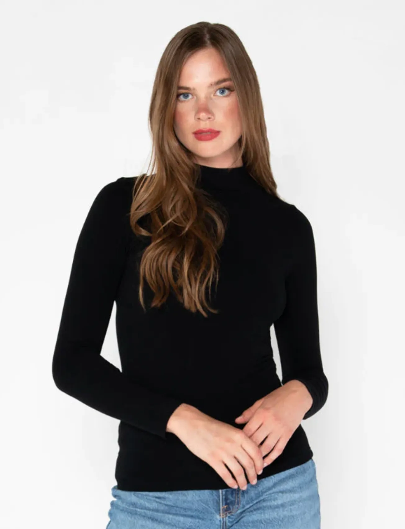 Bamboo Mock Neck