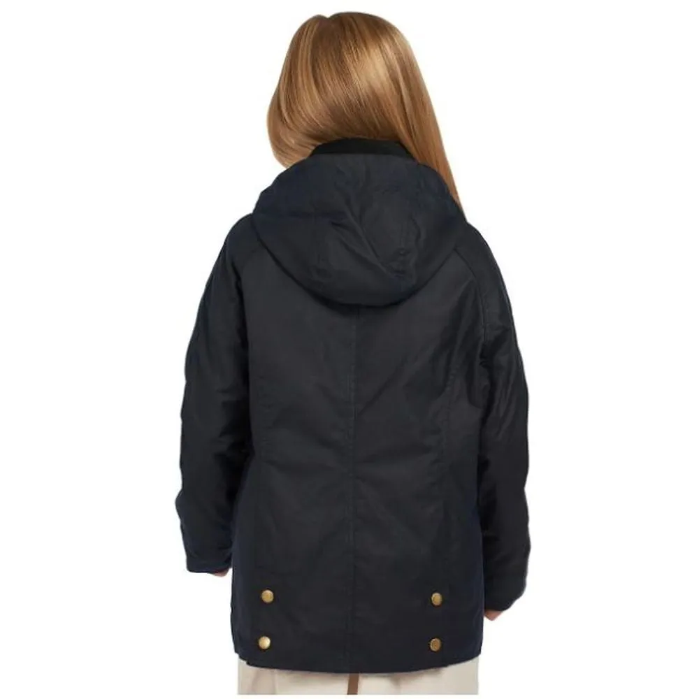 Barbour Girl's Hooded Beadnell Wax Jacket