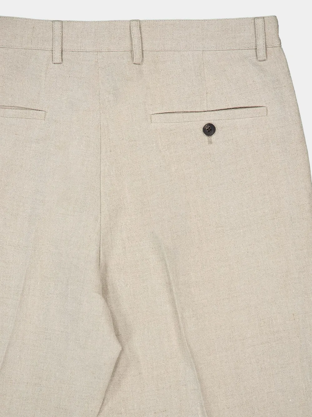 Beige Linen Trousers