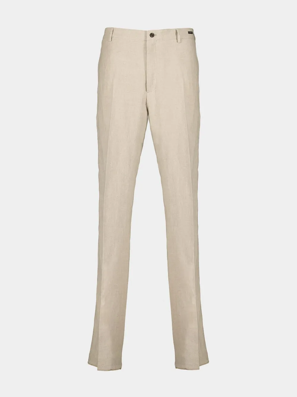 Beige Linen Trousers