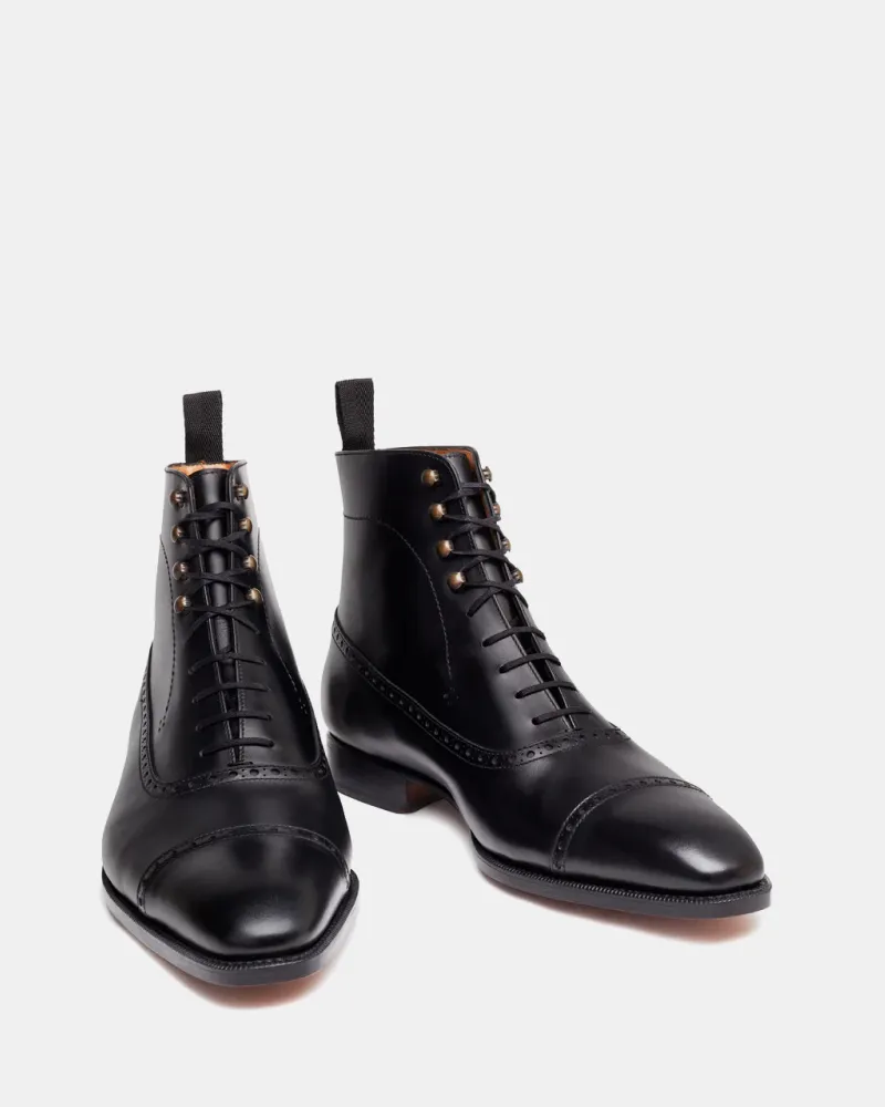 Black Balmoral Brogue Boot