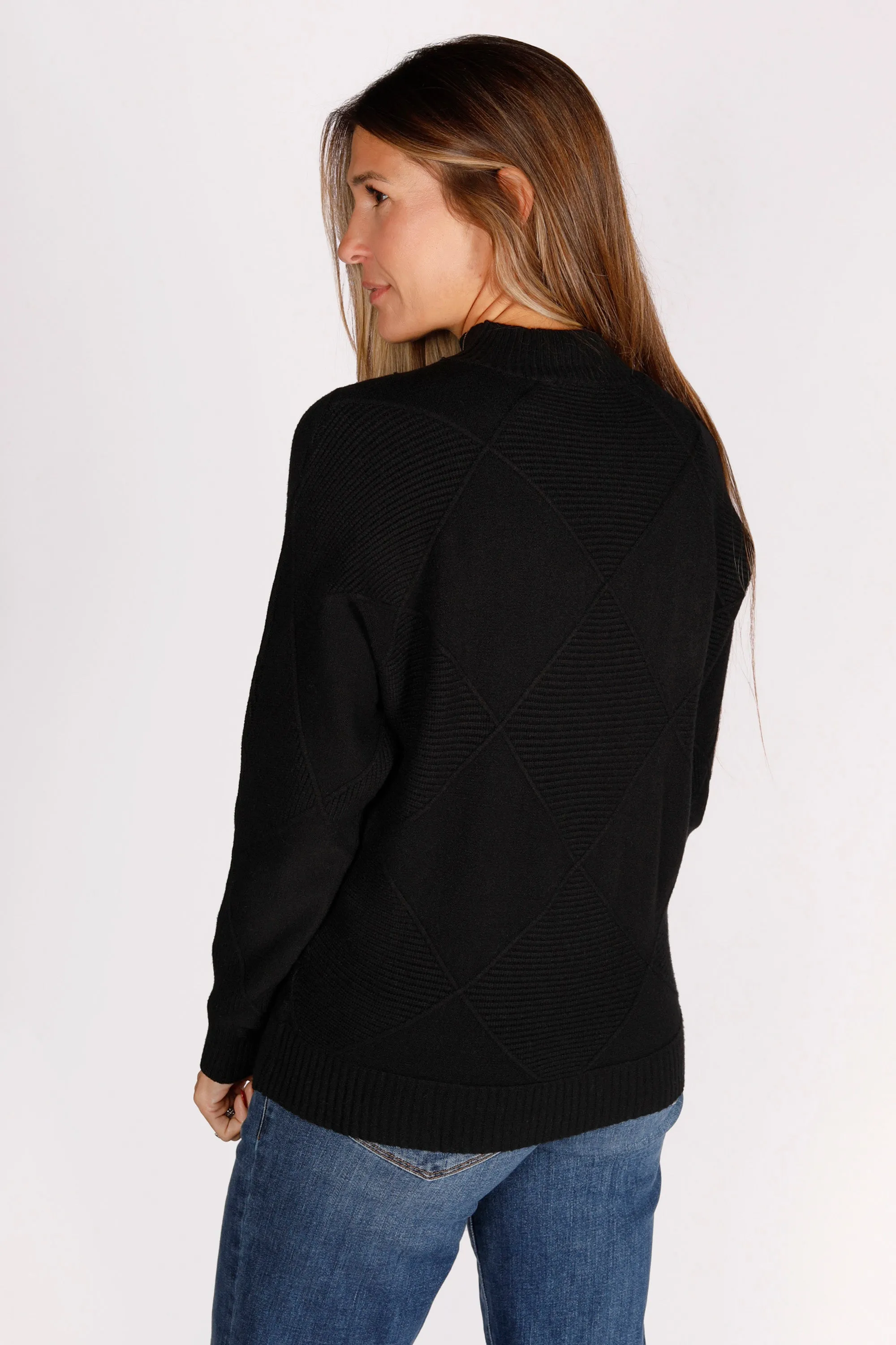 Black Diamond Dolman Top