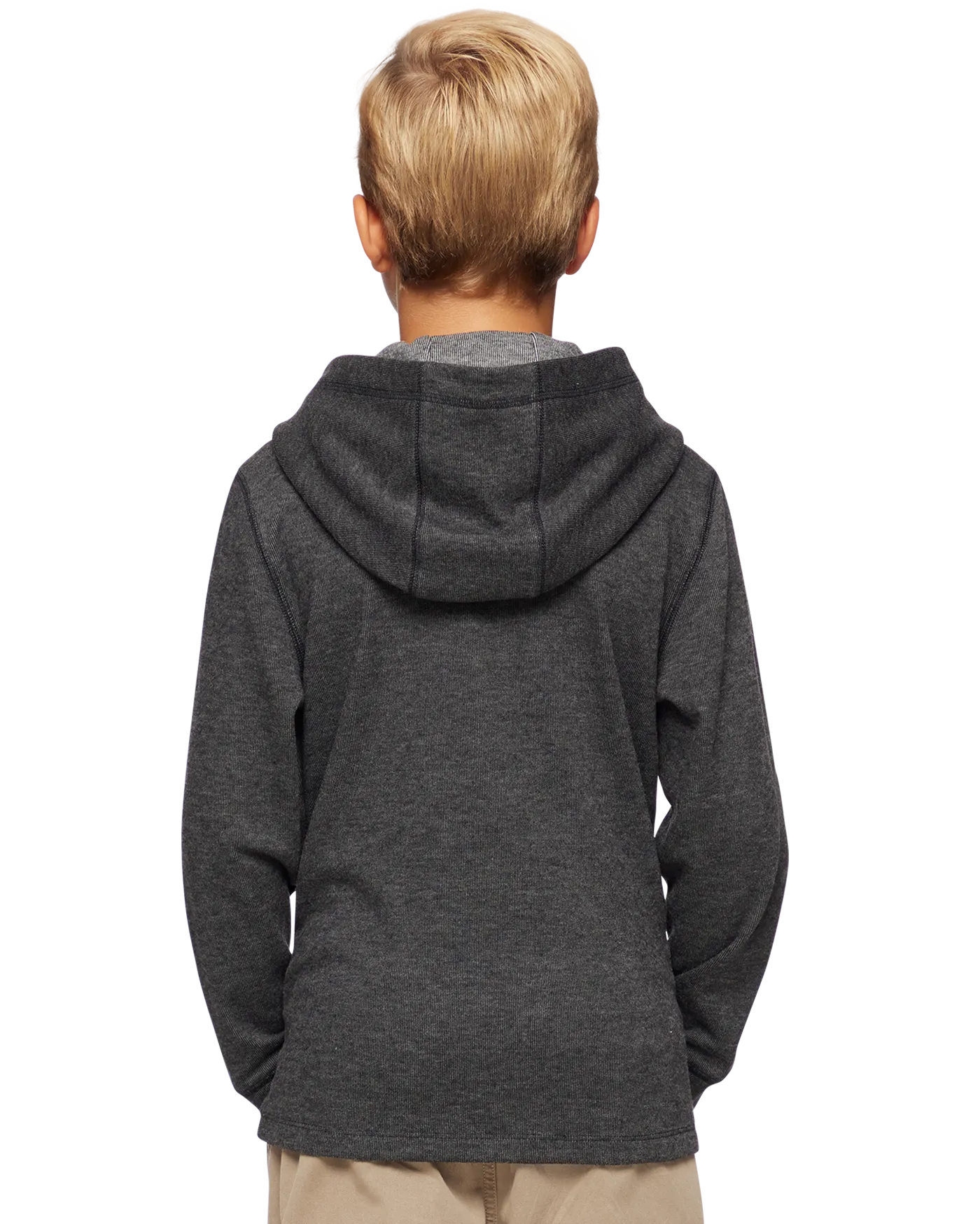 BOYS HERO STRETCH KNIT HOODED HENLEY