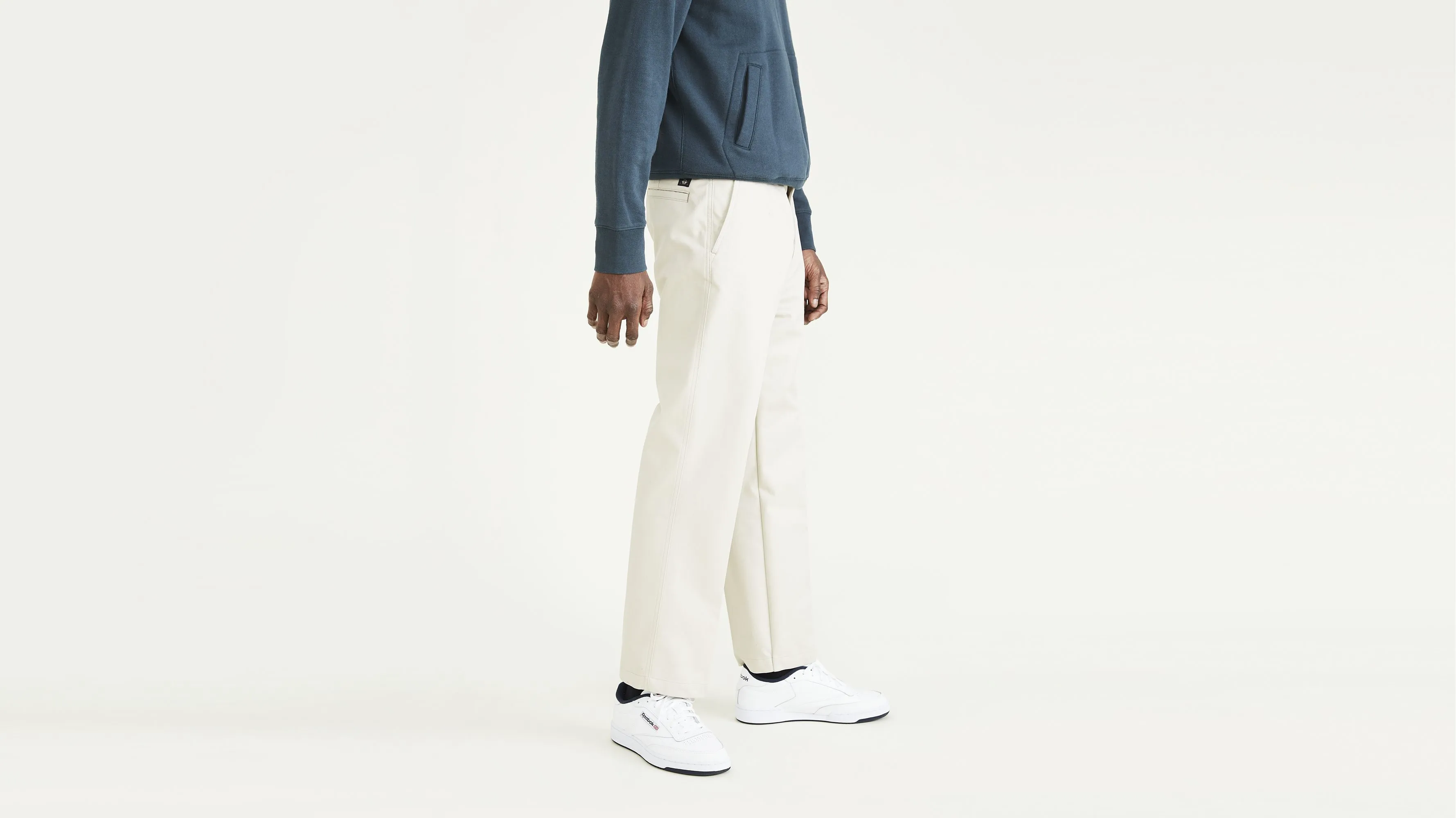 Relaxed Fit Cropped Khakis