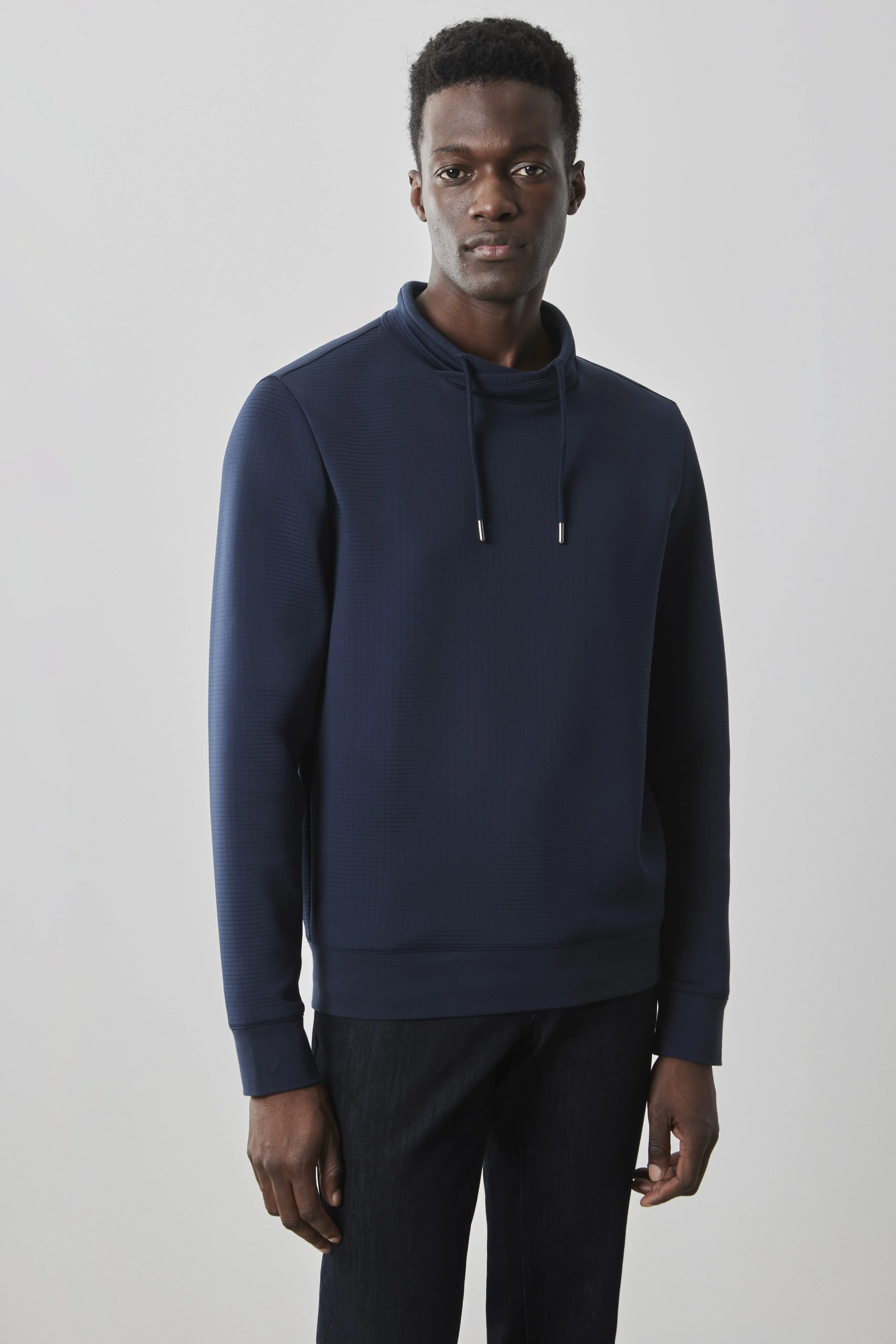 Drayton Long-Sleeve Crossover Mockneck