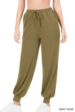 Dusty Olive Soft Jogger Pants