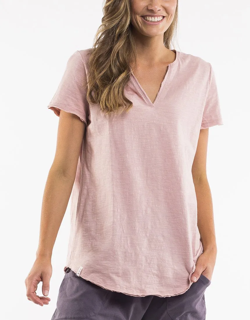 Elm -  St Helens Henley Short Sleeve Tee - PINK