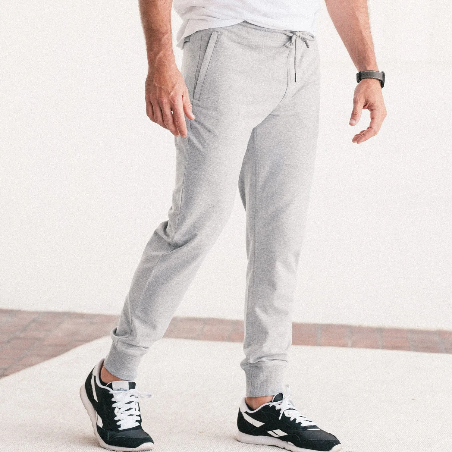 Essential Joggers –  Granite Gray Cotton French Terry