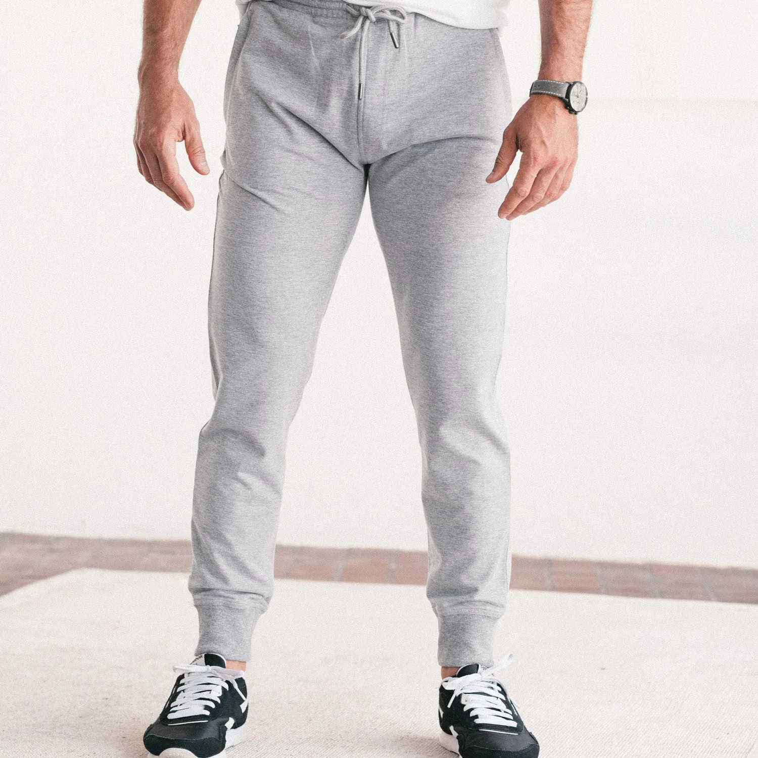 Essential Joggers –  Granite Gray Cotton French Terry