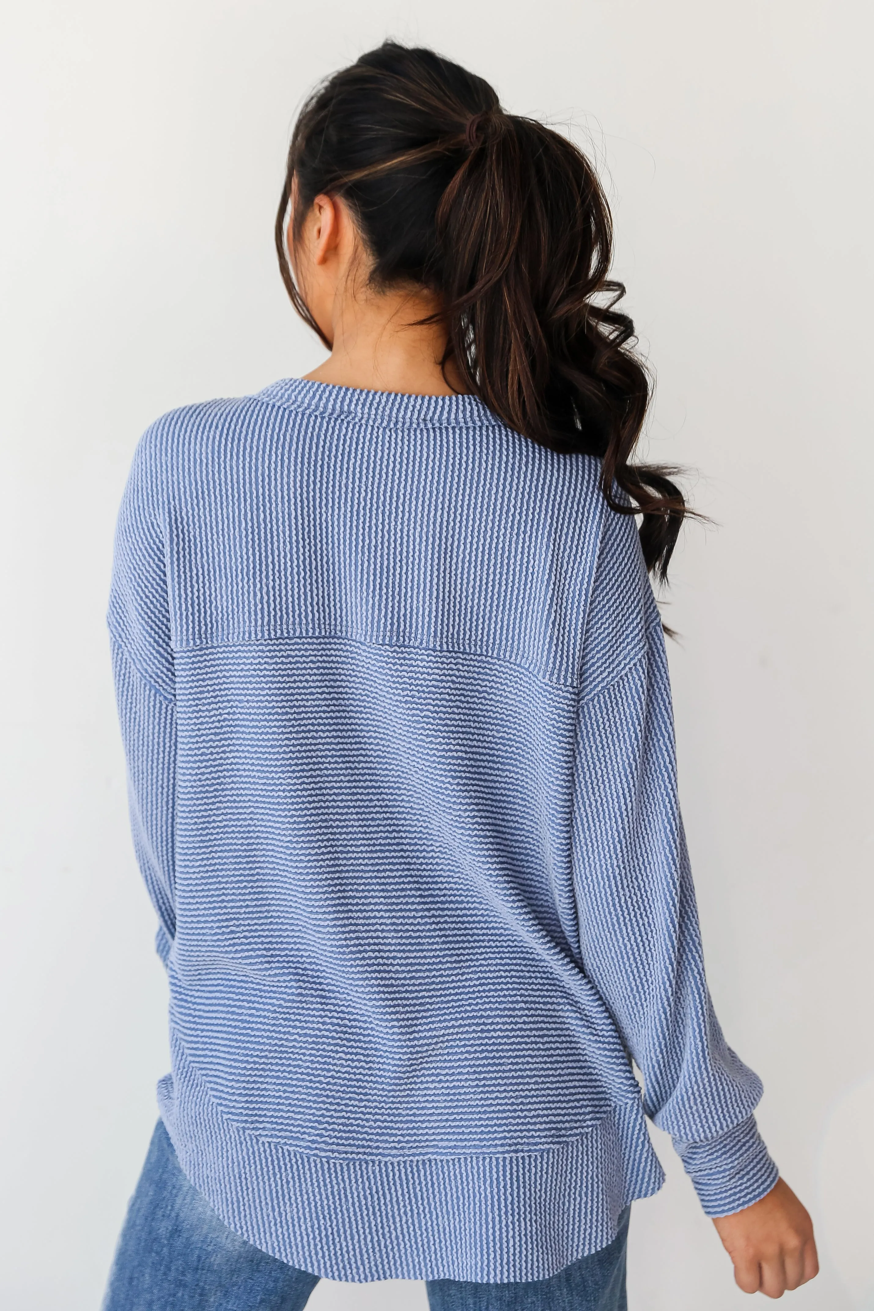 FINAL SALE - Easily Loved Corded Henley Top