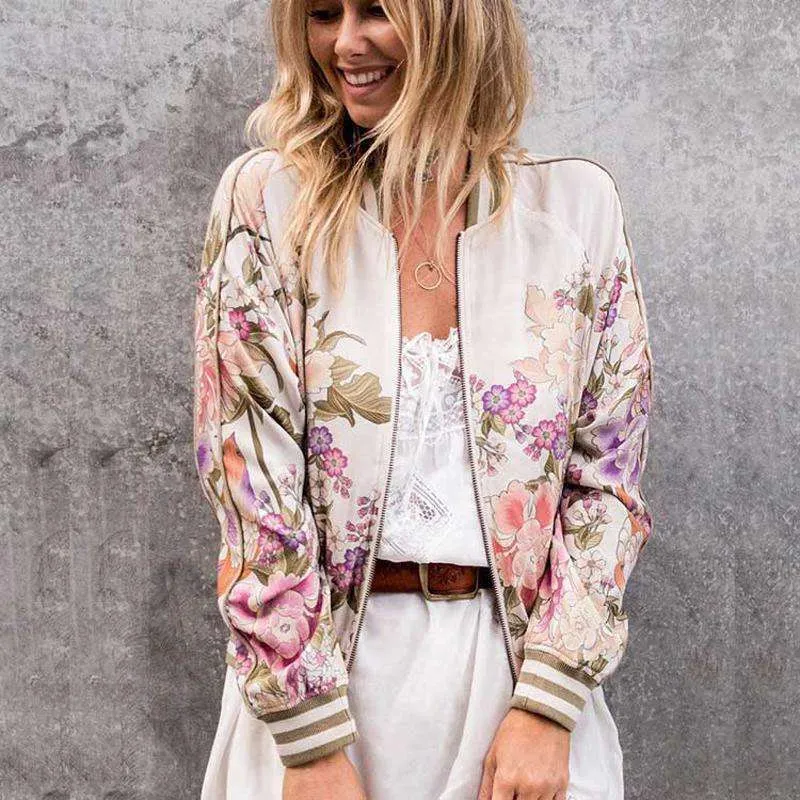 Floral Bomber Jacket