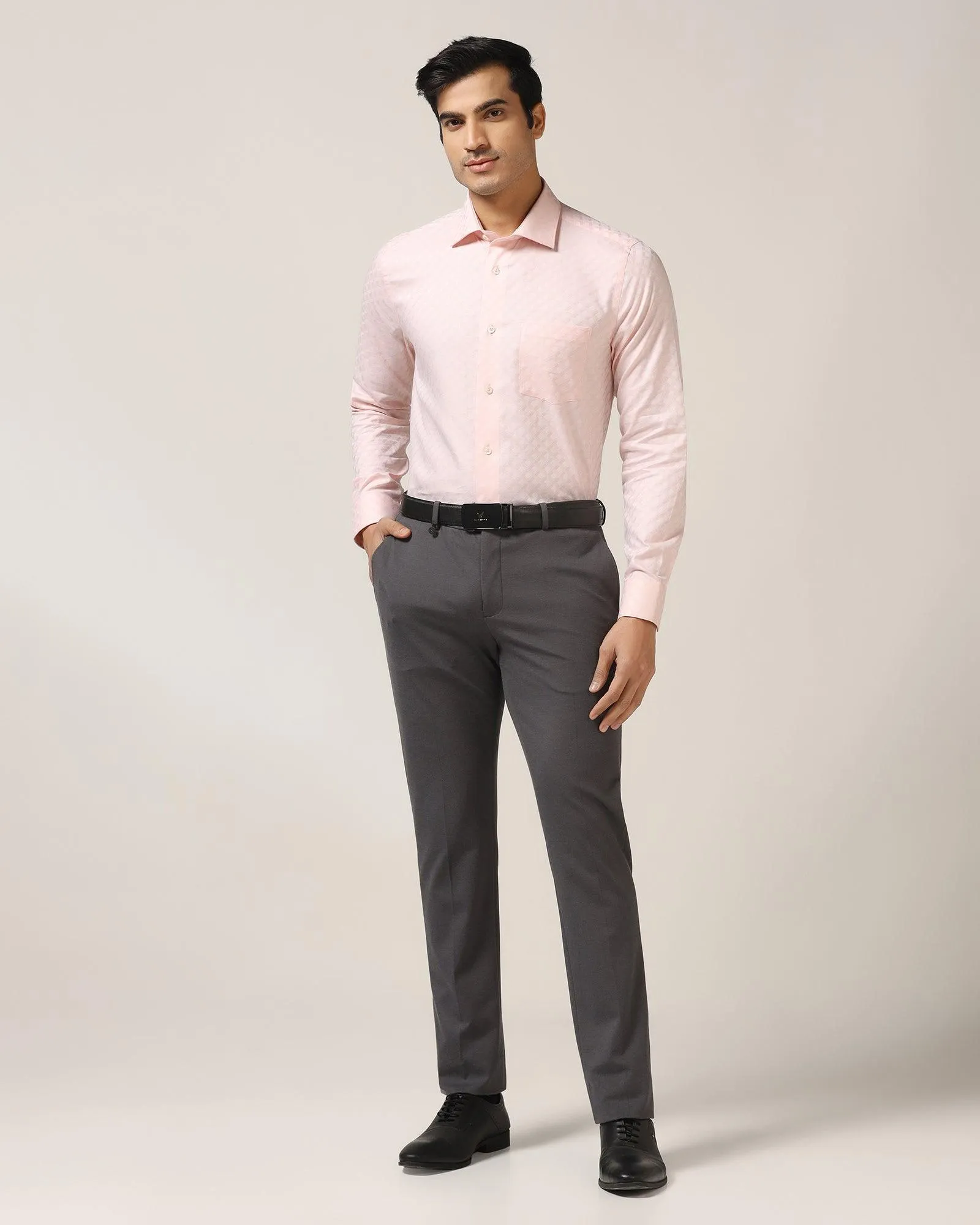 Formal Peach Printed Shirt - Page