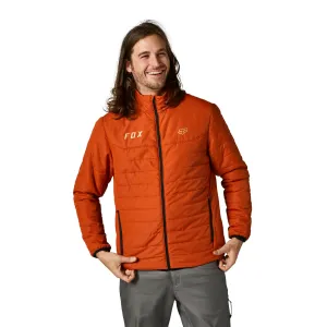 Fox Racing  Mens Burnt Orange Howell Puffy Jacket Lightweight Pockets Offroad Coat