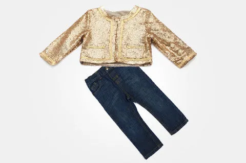 Gold Sequin Sandra Bolero