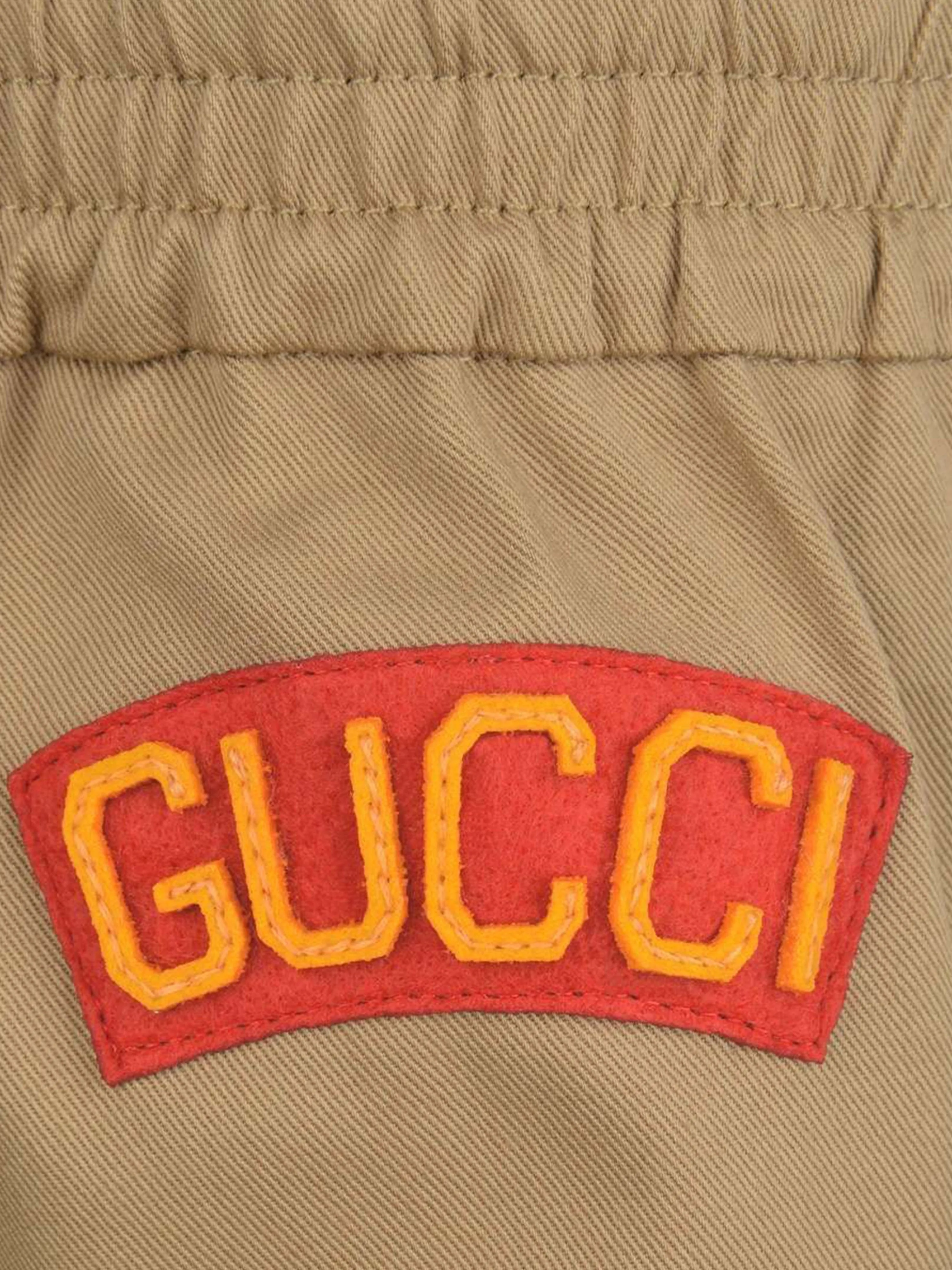 GUCCI Boys Beige Stretch Gabardine Trousers