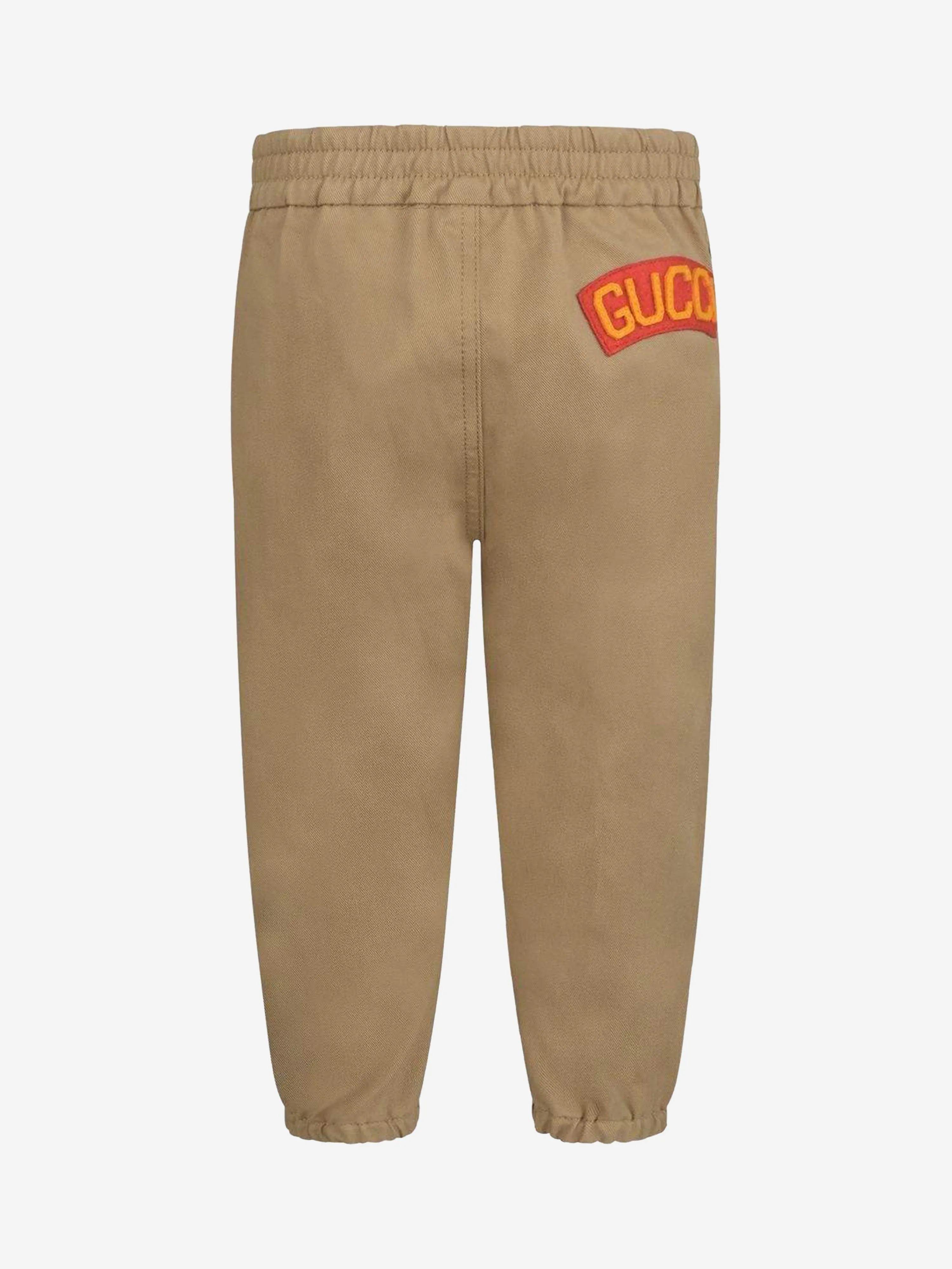 GUCCI Boys Beige Stretch Gabardine Trousers