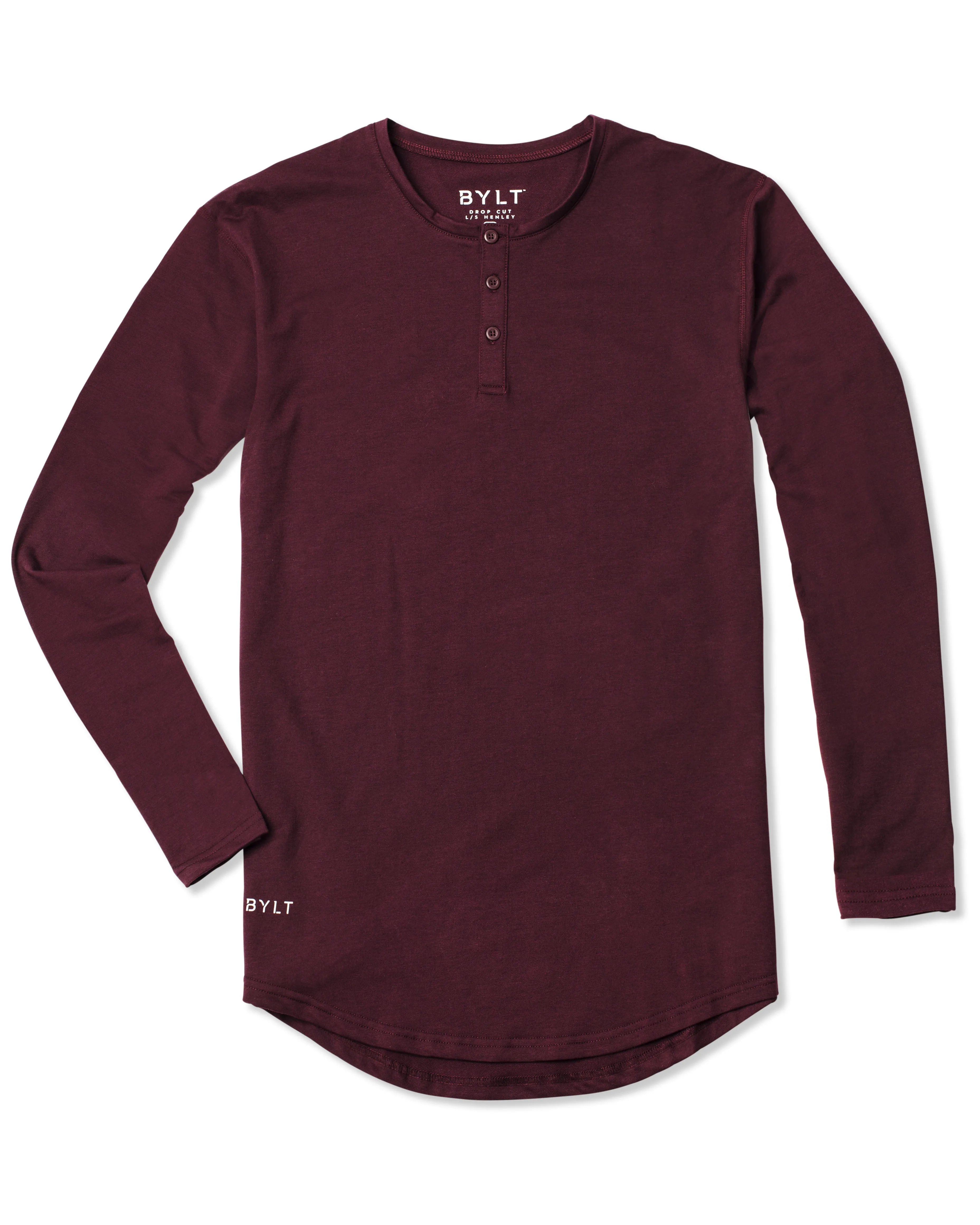 Henley Drop-Cut Long Sleeve: BYLT Signature