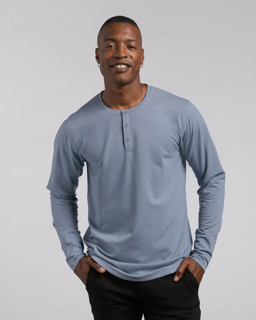 Henley Drop-Cut Long Sleeve: BYLT Signature