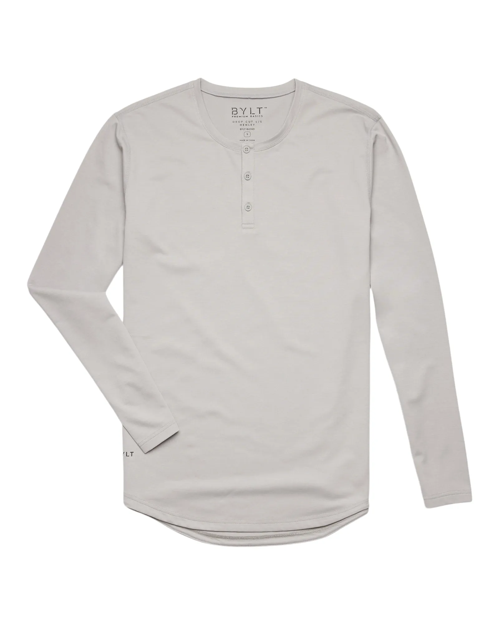 Henley Drop-Cut Long Sleeve: BYLT Signature