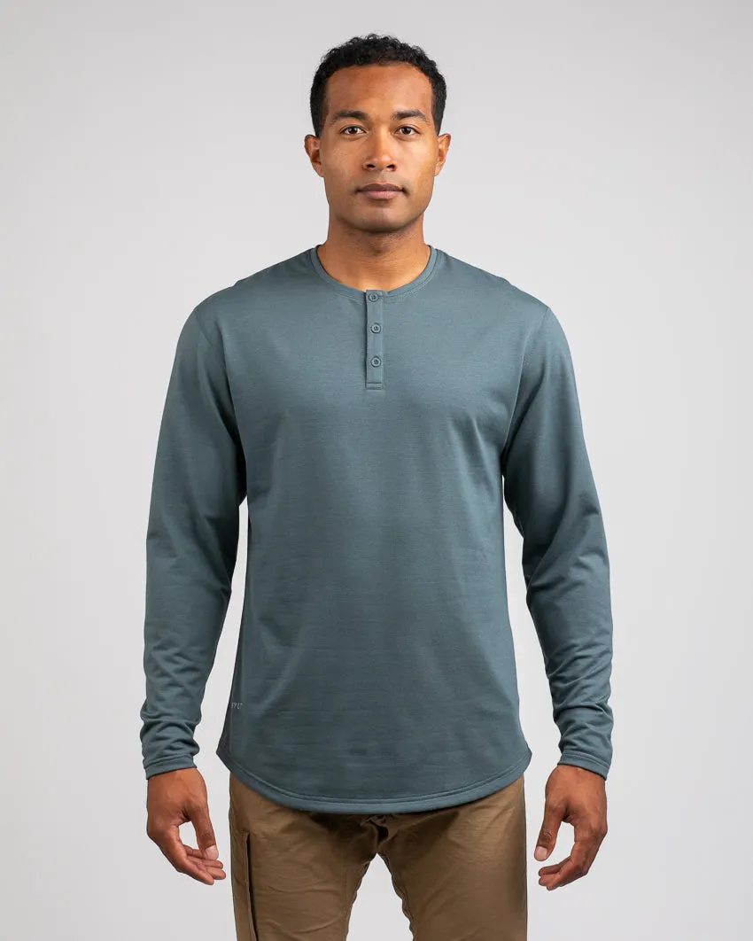 Henley Drop-Cut Long Sleeve: BYLT Signature