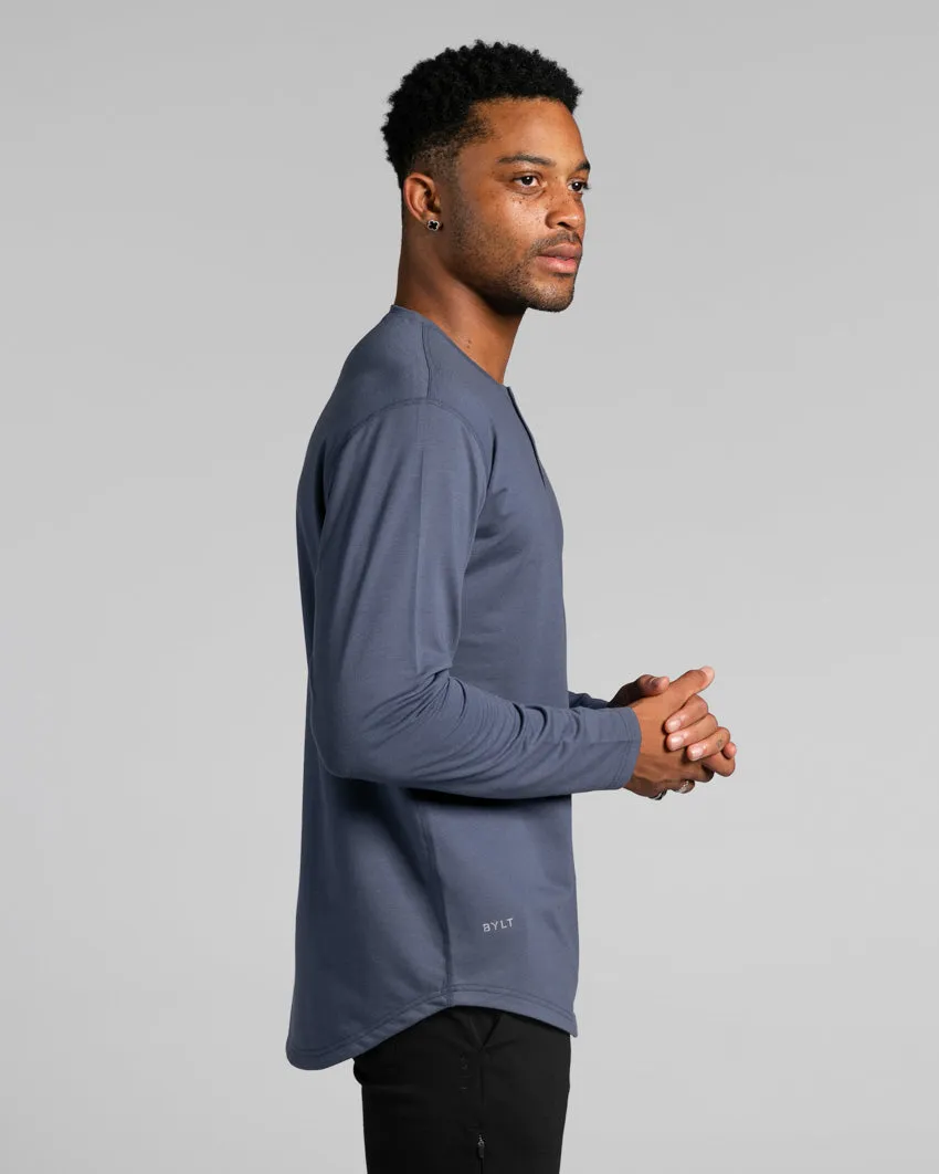 Henley Drop-Cut Long Sleeve: BYLT Signature