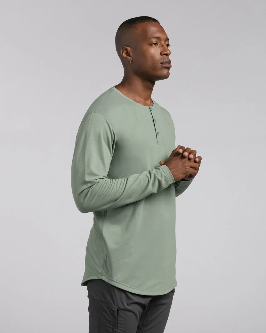 Henley Drop-Cut Long Sleeve: BYLT Signature