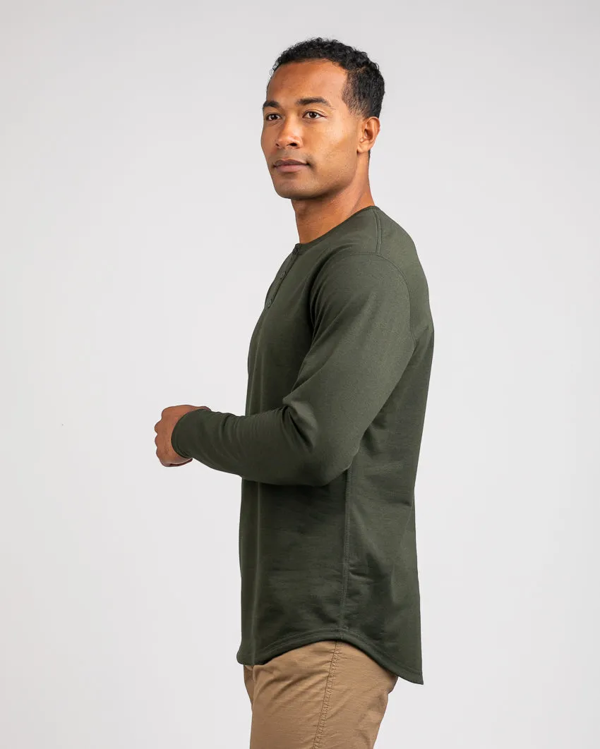 Henley Drop-Cut Long Sleeve: BYLT Signature