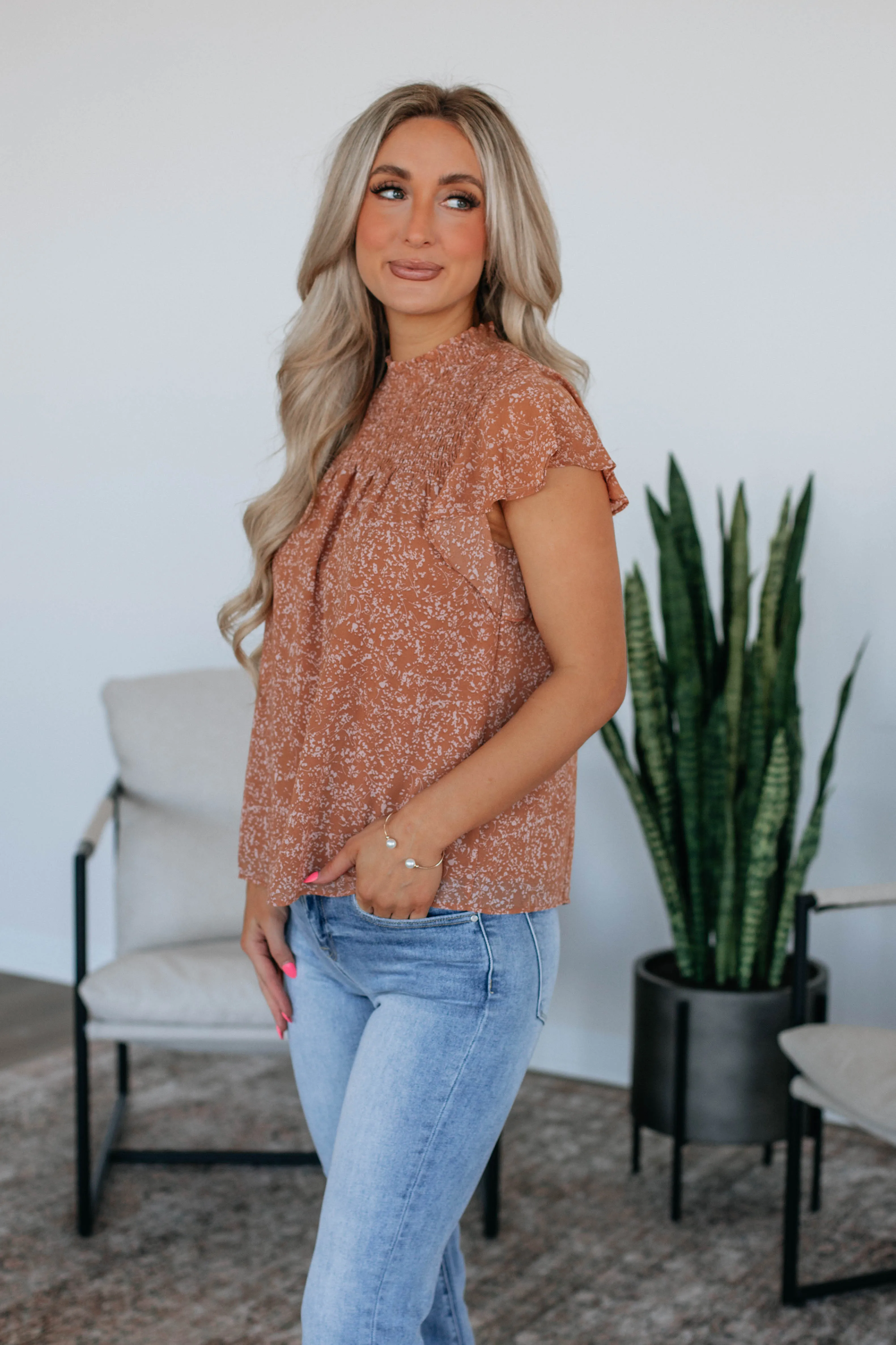 Leslee Floral Top