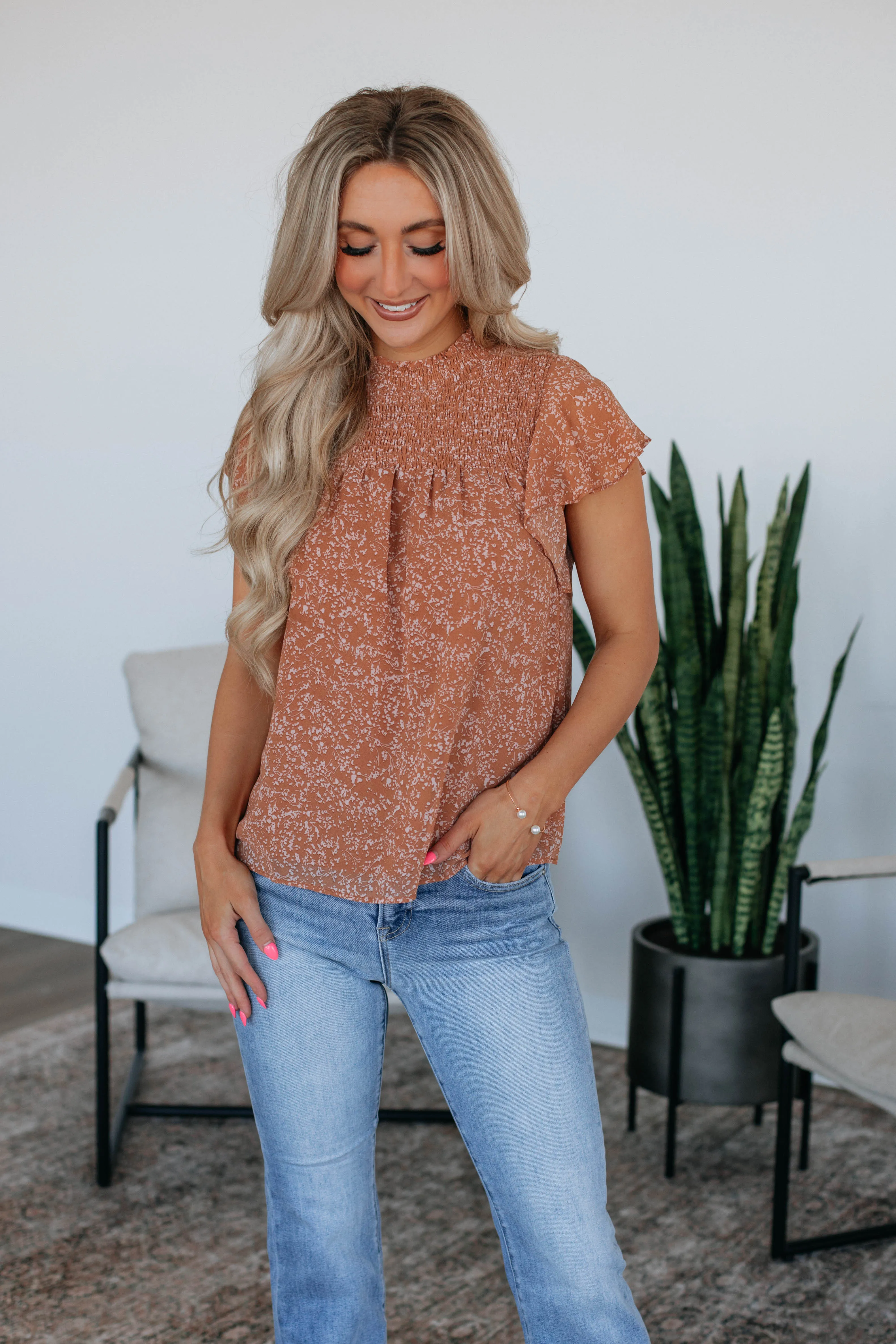 Leslee Floral Top