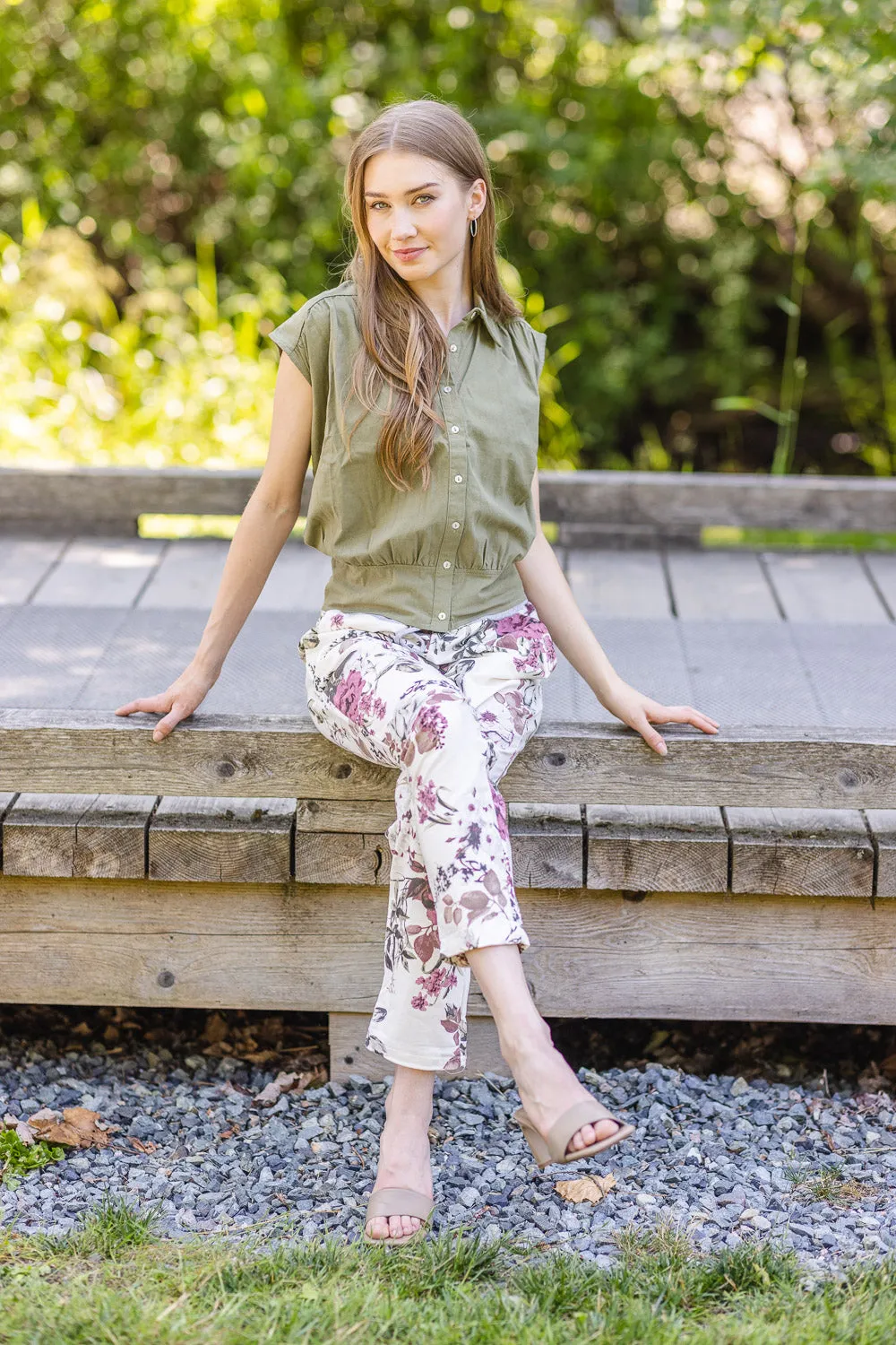 Light Floral Cotton Pant