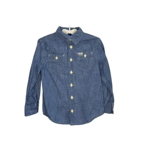 LS Denim Collared Button Up