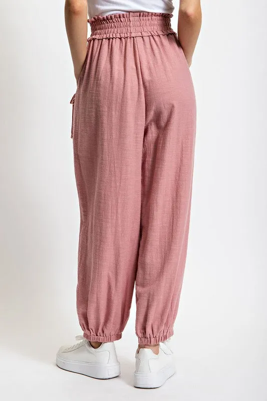 Lt Mauve Voluminous Relaxed Fit Pant