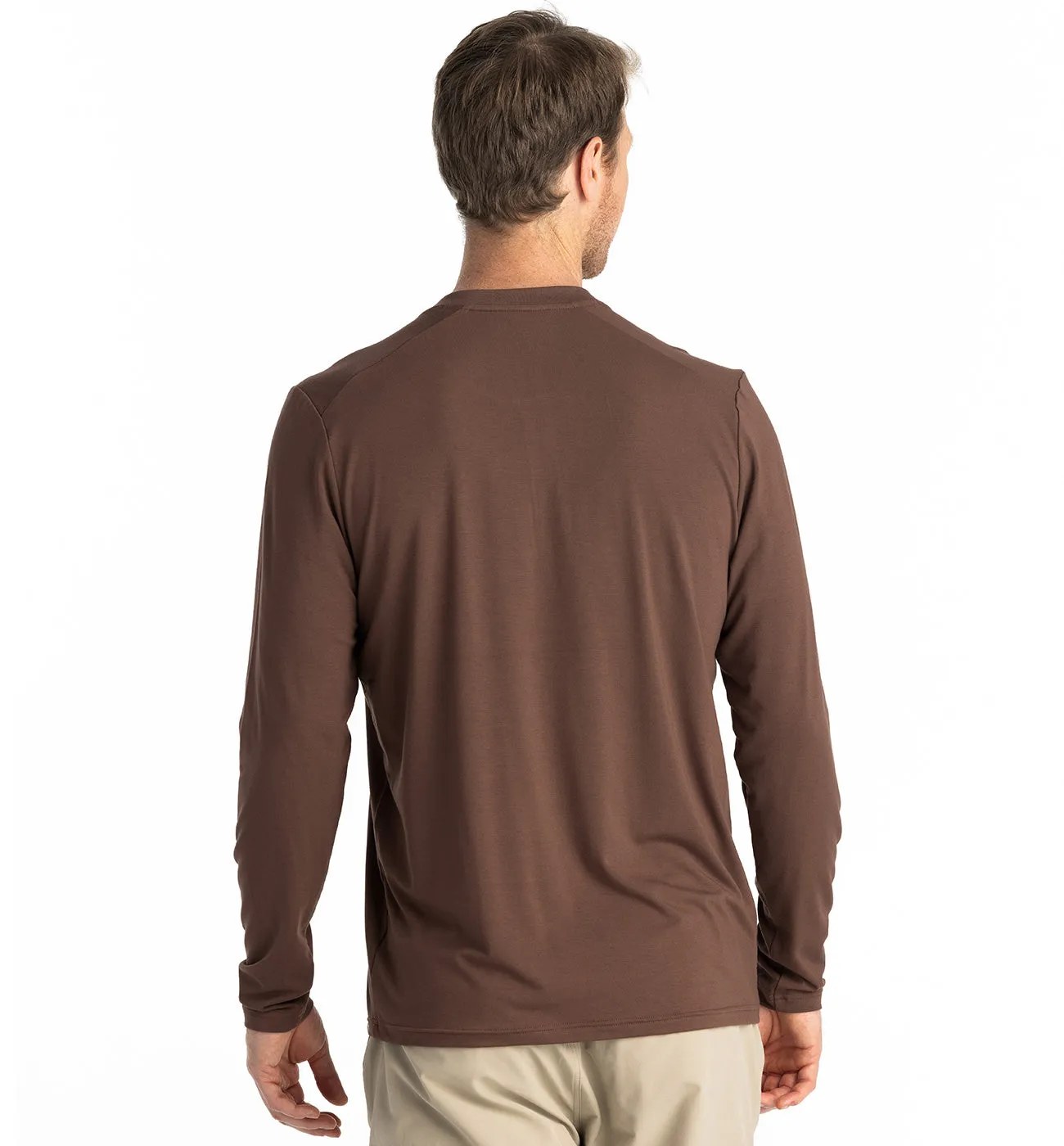 Men's Bamboo Flex Long Sleeve Henley - Mustang