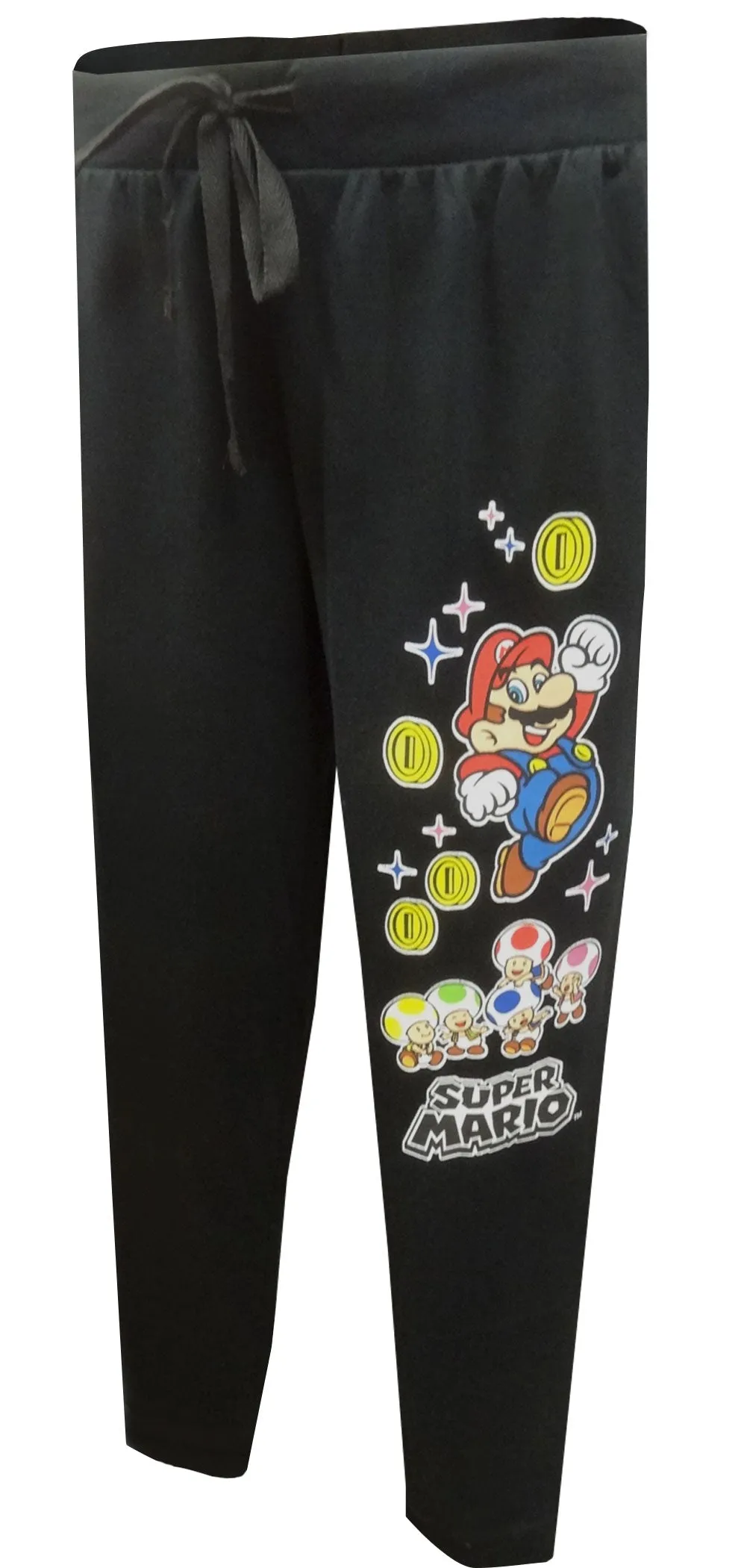 Nintendo Super Mario Black Jogger Lounge Pants