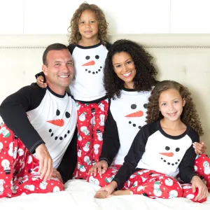 Our Family Pjs Holiday Family Matching Winter Fleece Snowman Pajama Sets