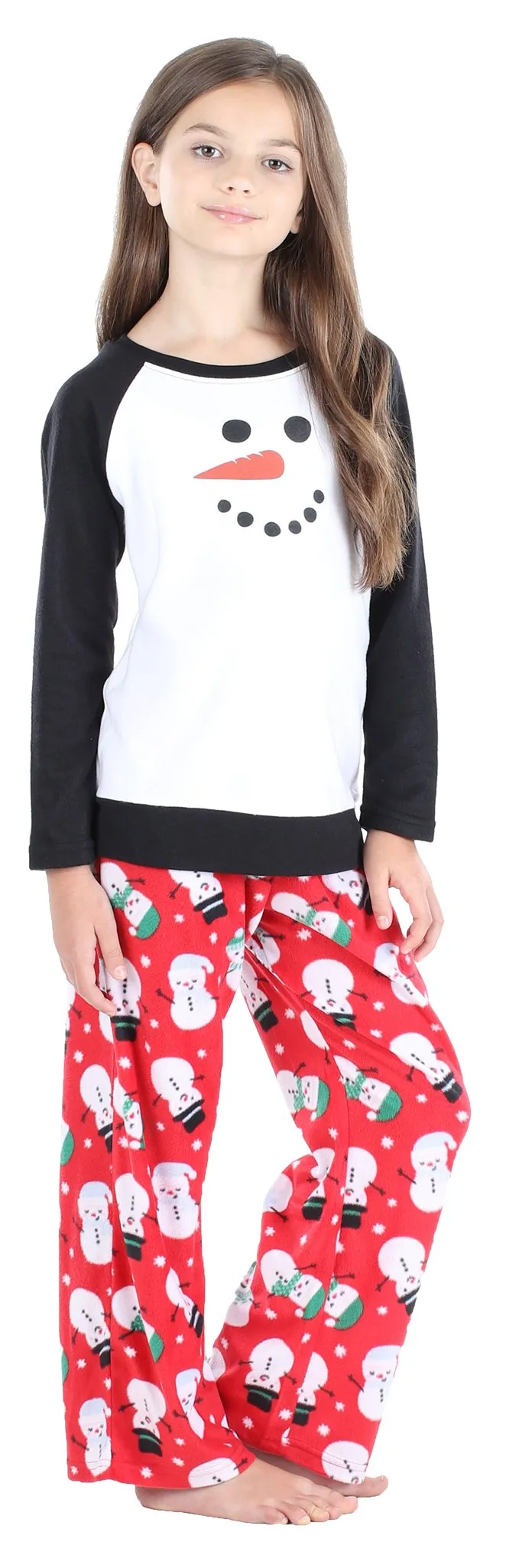 Our Family Pjs Holiday Family Matching Winter Fleece Snowman Pajama Sets