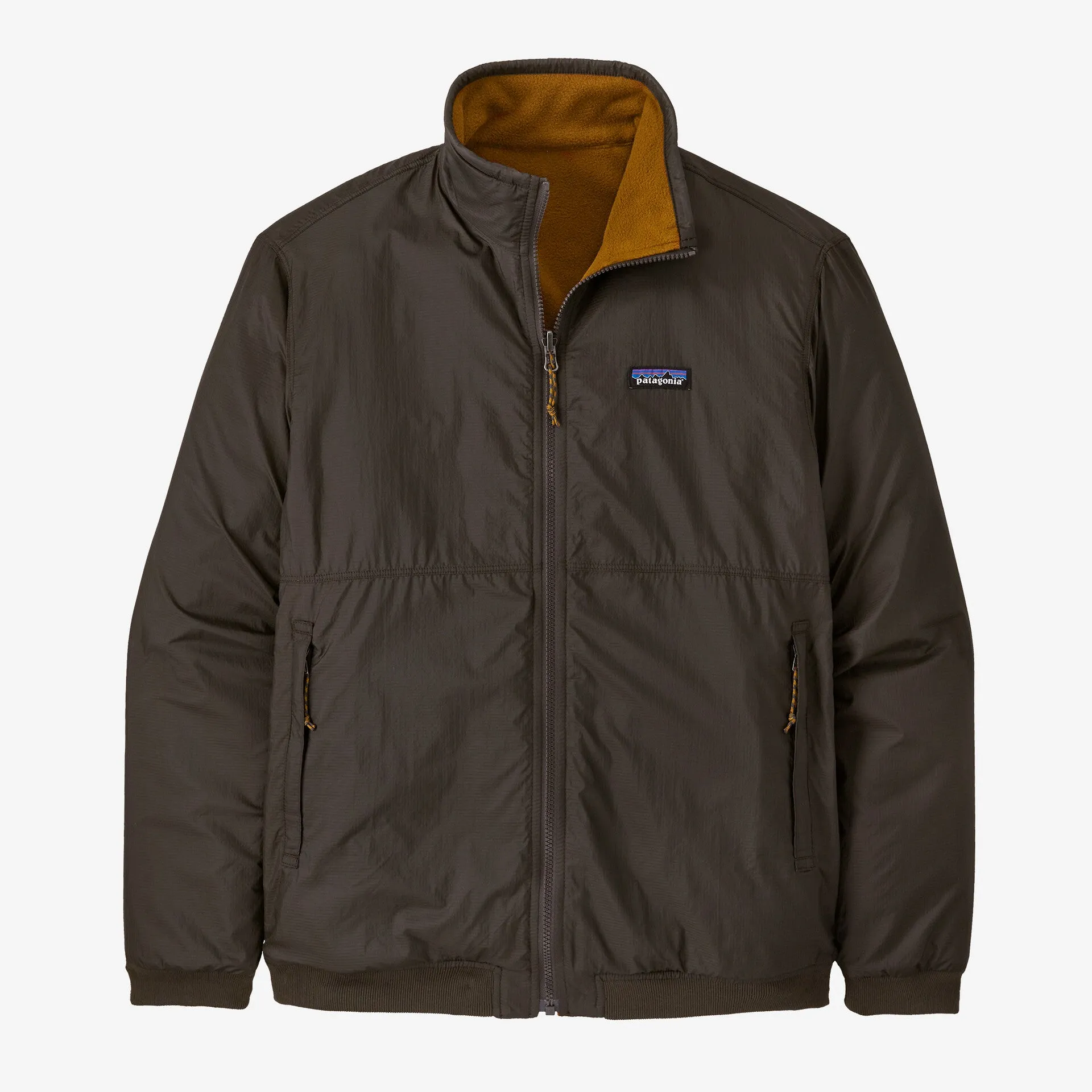 Patagonia Men's Reversible Shelled Microdini Fleece Jacket - DARK WALNUT