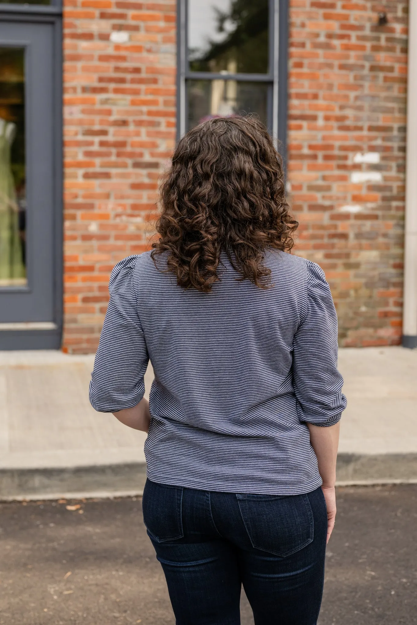 Puff Sleeve Henley Top