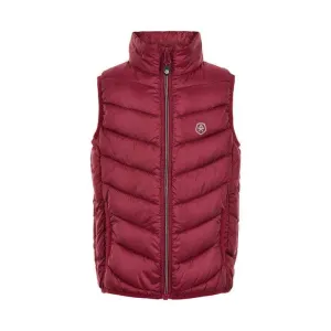 Quilted Packable Vest: Beet Red