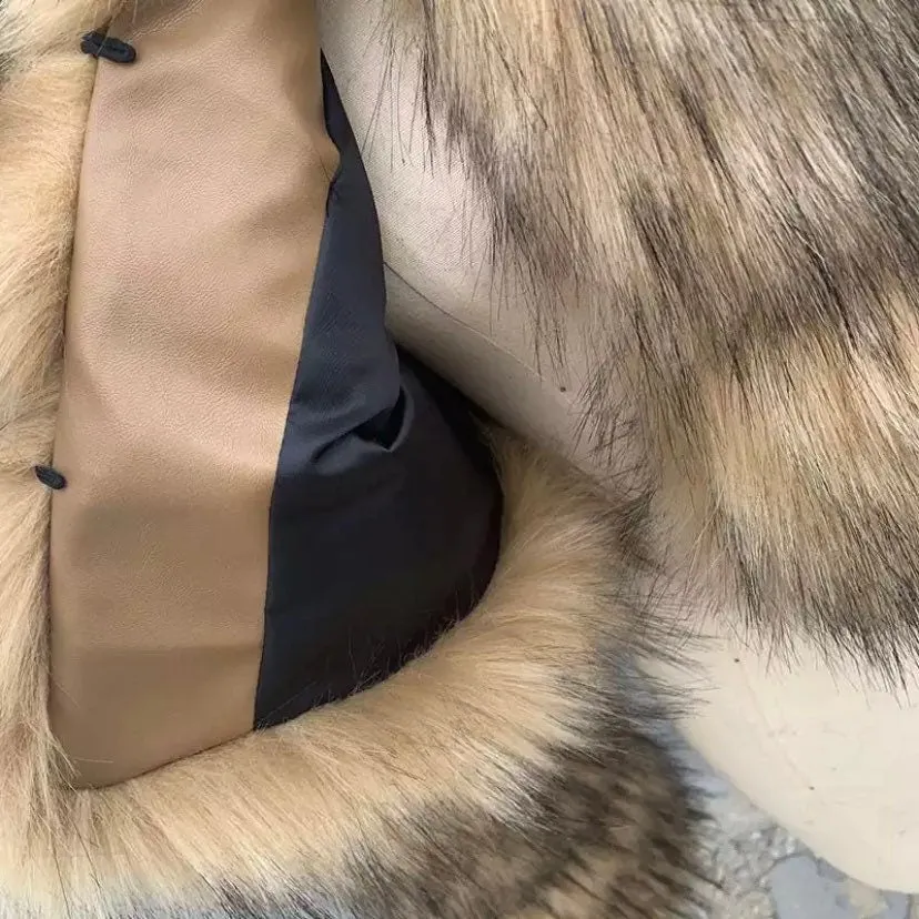 Raccoon Faux Fur Jacket