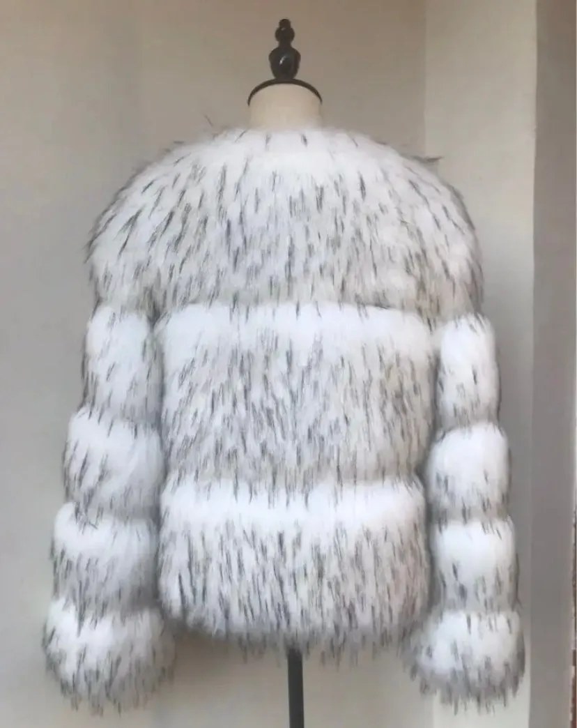 Raccoon Faux Fur Jacket