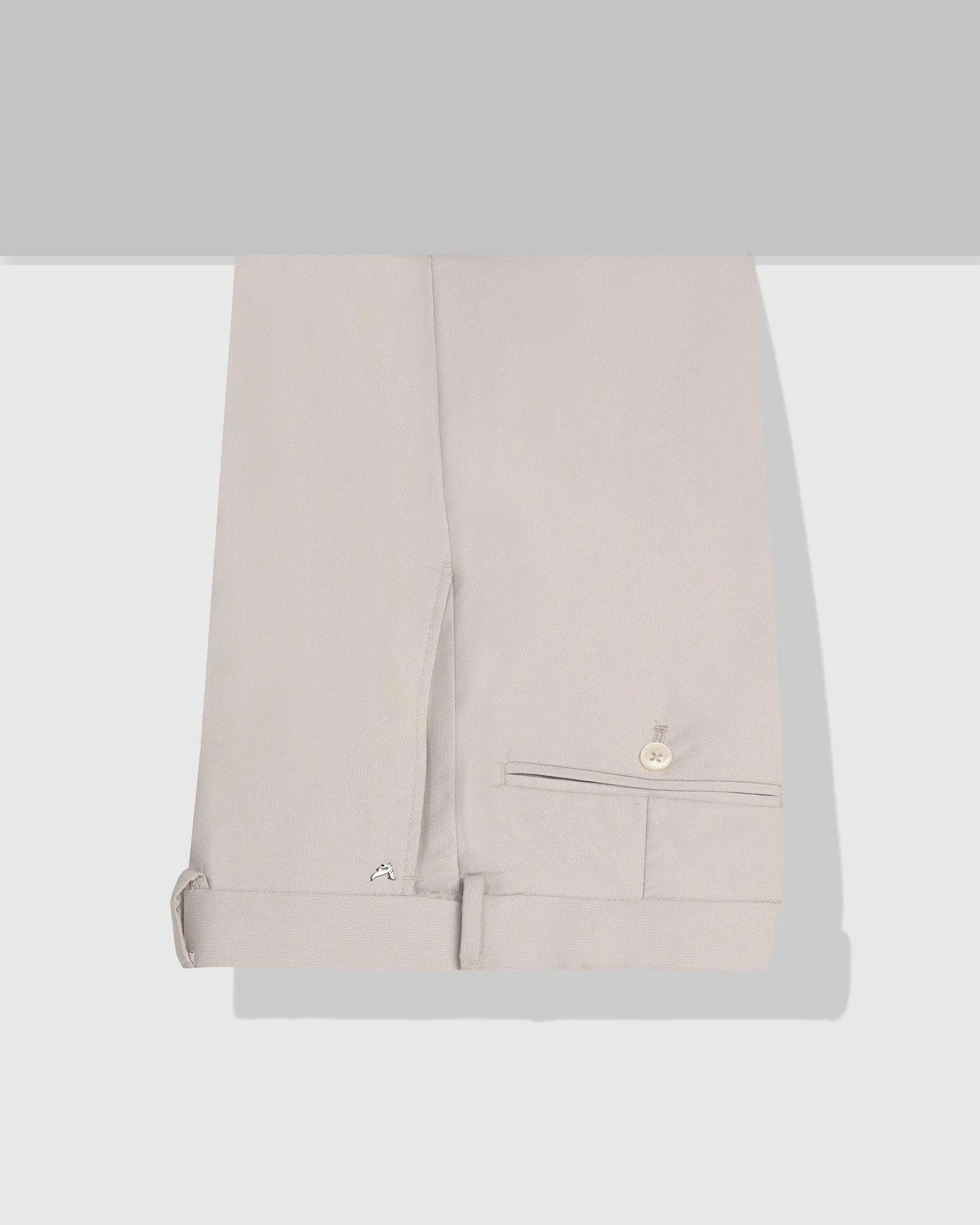 Slim Comfort B-95 Formal Beige Textured Trouser - Mazda