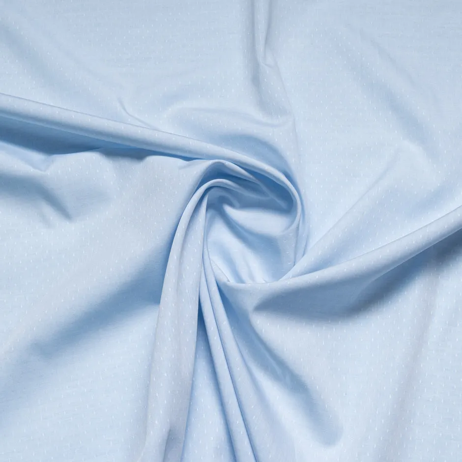 Soft Blue 'Dash' Jacquard Shirting Cotton