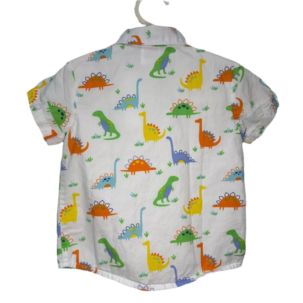 SS Collared Button Up / Dinosaurs