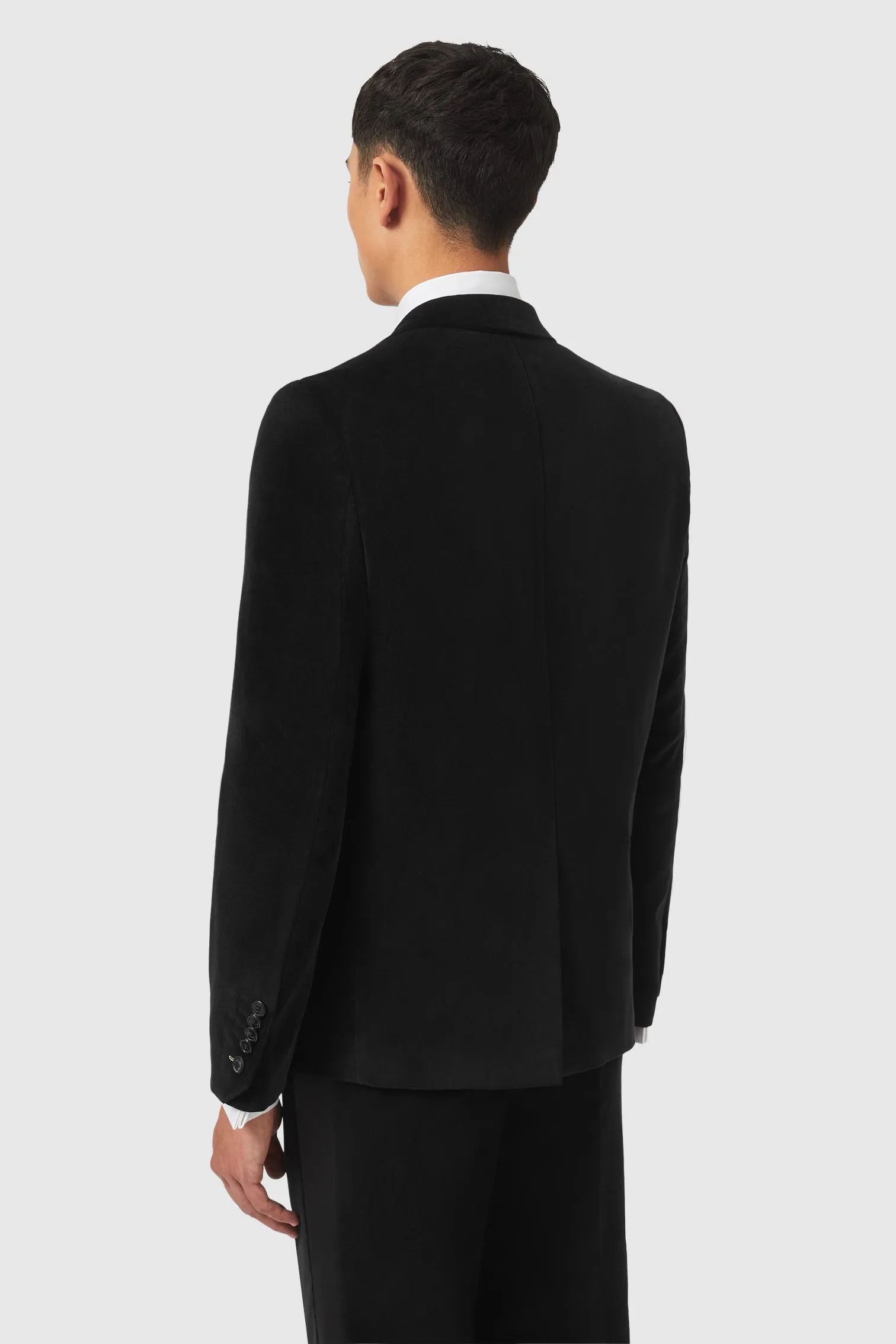 Sylvester Skinny Fit Black Velvet Tuxedo Jacket