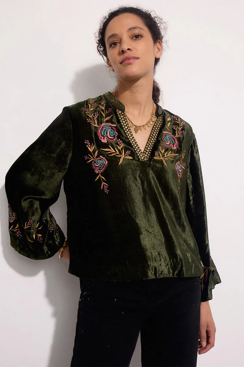 Talia Floral Embroidered Top