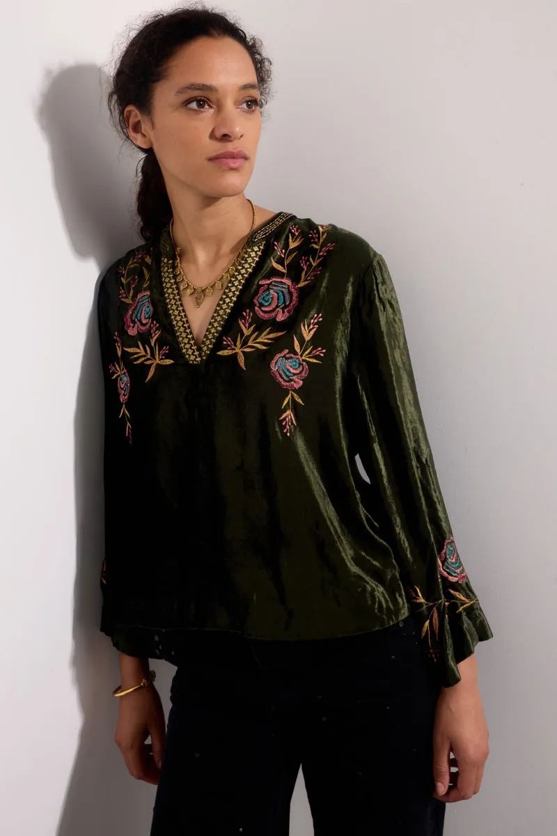 Talia Floral Embroidered Top