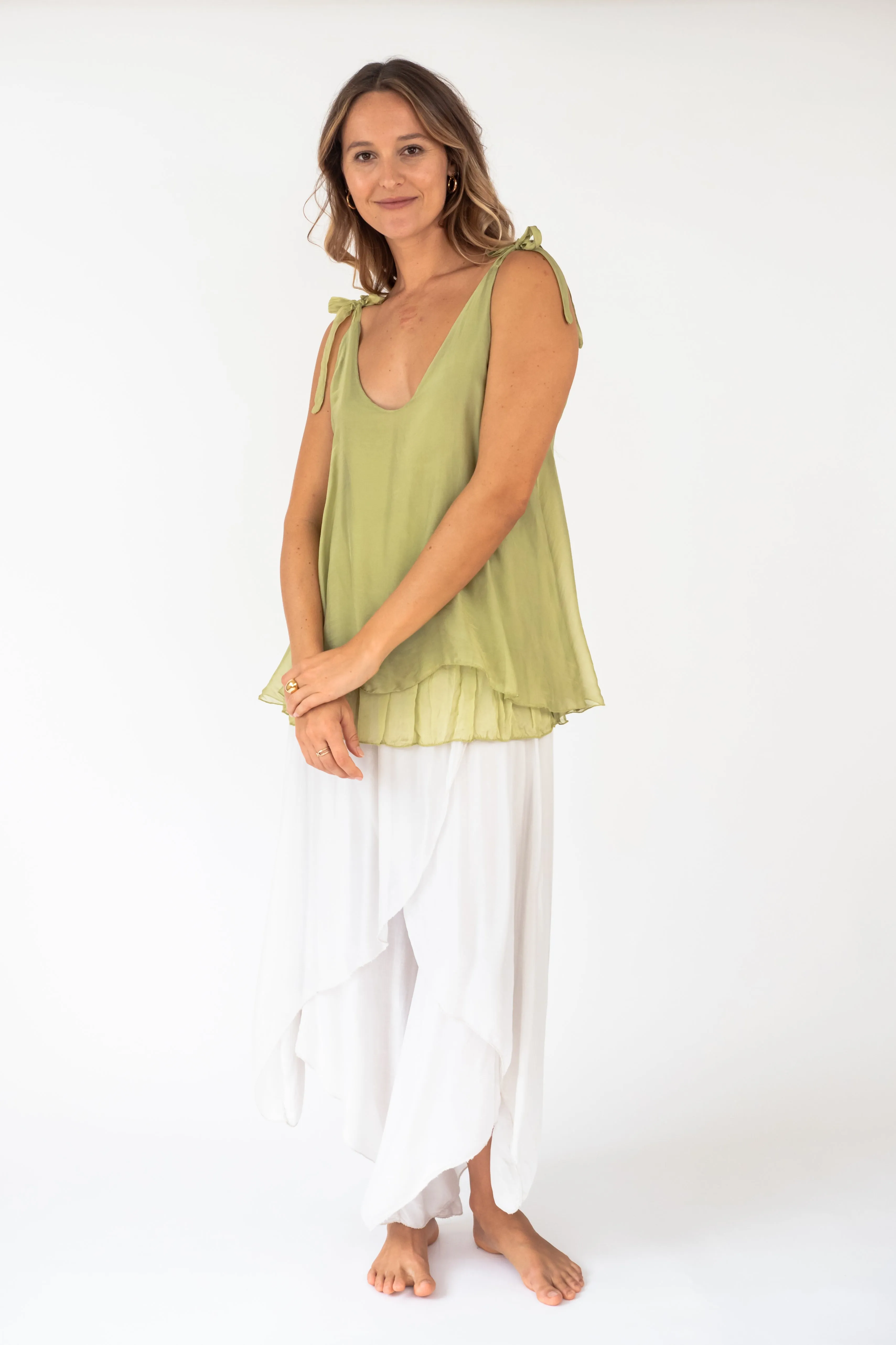 The MAKANI silk wrap pants