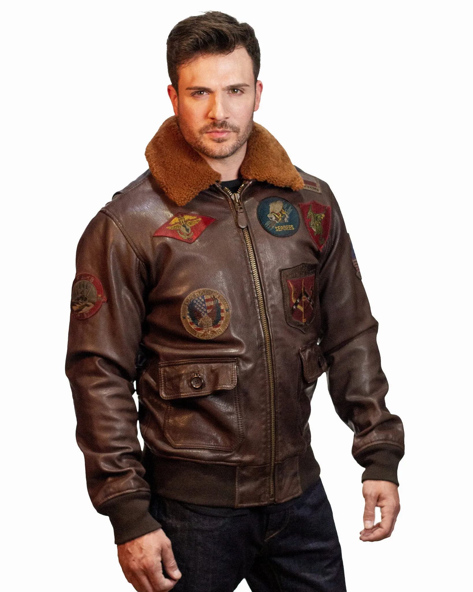 TOP GUN® SUPER VINTAGE OFFICIAL SIGNATURE SERIES LEATHER JACKET